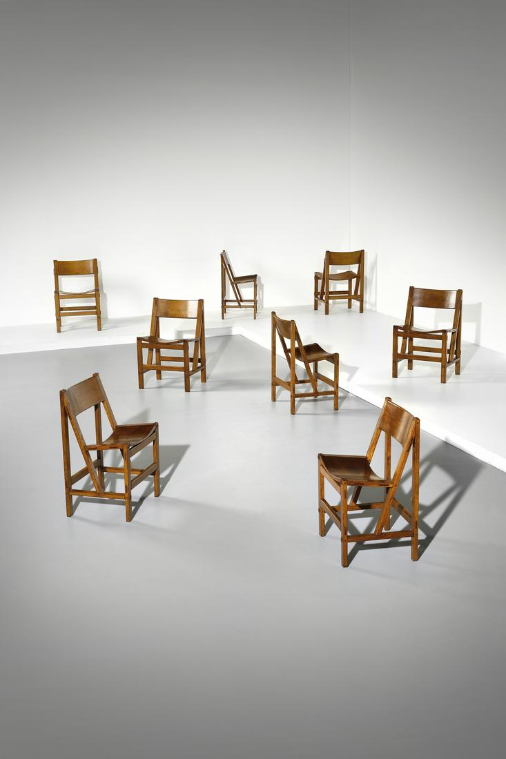 GIUSEPPE RIVADOSSI Eight Regina chairs for Officina Rivadossi. (1 of 7)