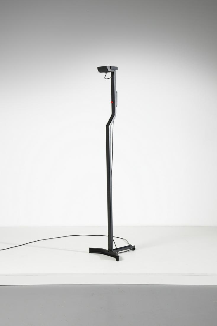 KAZUHIDE TAKAHAMA Sirio floor lamp for Sirrah.: Sirio floor lamp for Sirrah. 1987. Painted metal.. . Manufacturing label. Literature: Domus n. 586, September 1987, p. 31