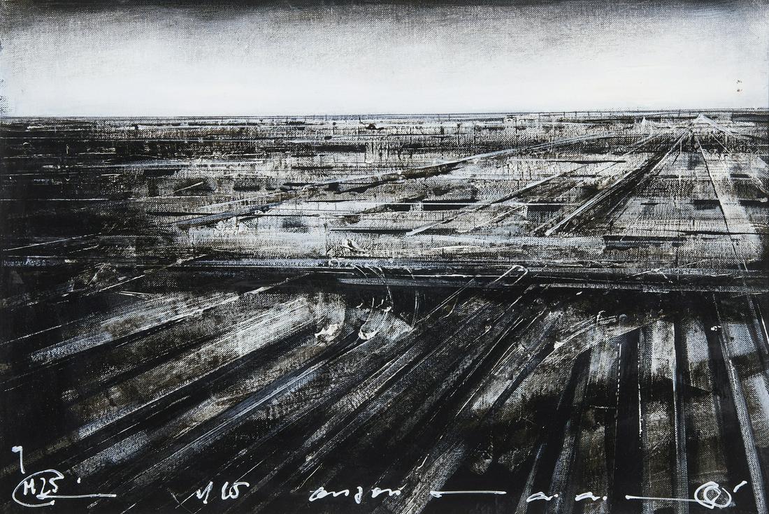 JONATHAN GUAITAMACCHI M25.: M25. Oil on paper on board. Cm 45,00 x 30,00. Title and signature lower and at the back. Artist's authenticity certificate on photo. Frame present