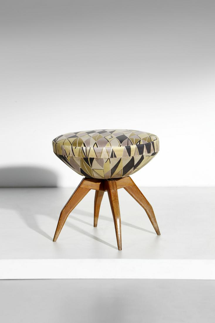 GIO PONTI attributed. Stools. (1 of 4)