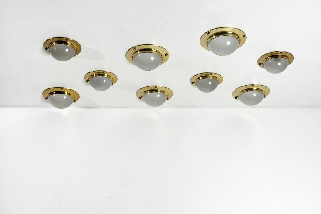LUIGI CACCIA DOMINIONI Nine wall lamps. (1 of 3)