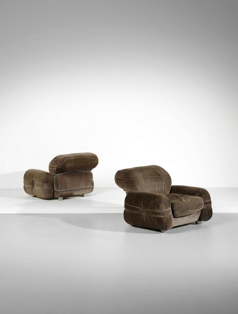 ADRIANO PIAZZESI attributed. Pair of armchairs. (1 of 5)