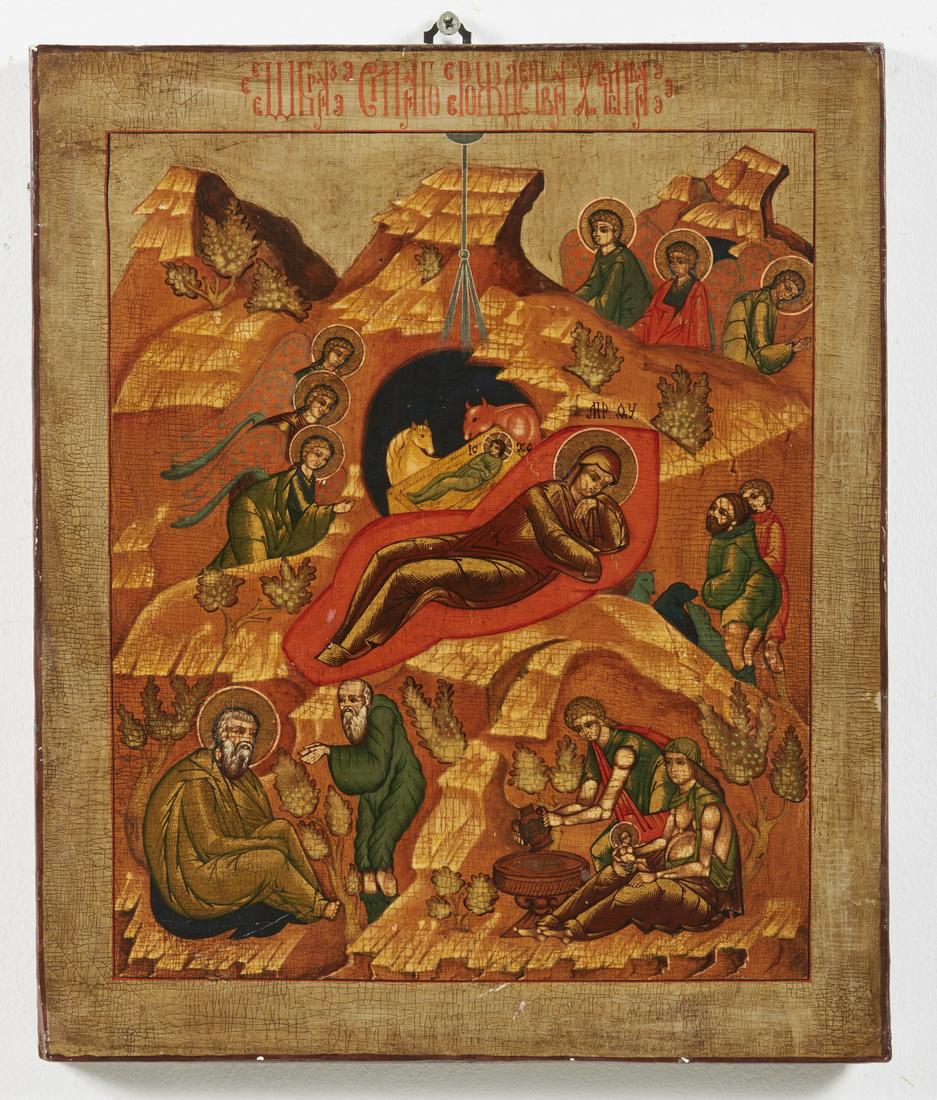ICONA RUSSA DEL XX SECOLO Nativity of Christ and saints. (1 of 2)
