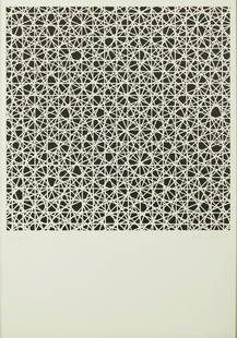 FRANCOIS MORELLET Untitled.: MORELLET FRANCOIS (n. 1926) Untitled. Silkscreen. Cm 47,00 x 67,00. 36/150. Edition and signature lower in pencil. Frame present