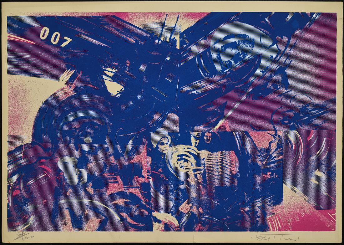 GIANNI BERTINI Untitled.: Untitled. 1975. Silkscreen. Cm 70,00 x 50,00. 44/100. Edition and signature lower front in pencil.