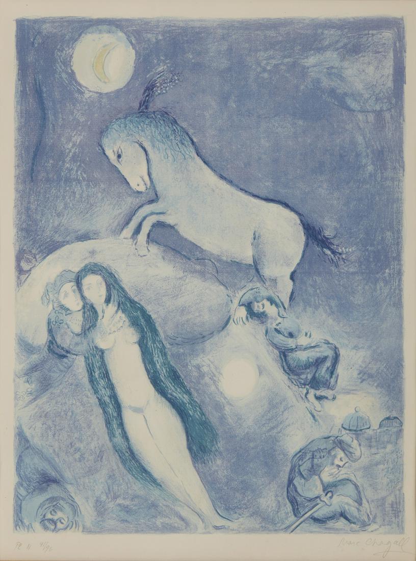 MARC CHAGALL Plate 11 from Four Tales From The Arabian Nights. He went up to the couch and found a (1 of 4)