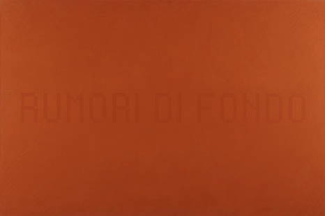 LUCA PANCRAZZI Rumori di fondo.: Rumori di fondo. 2002. Oil on canvas . Cm 150,00 x 100,00. Title at centre. At the back title, signature and year. Provenance: Pio Monti Gallery, Rome; Private Collection, Rome. Defects. Publication: