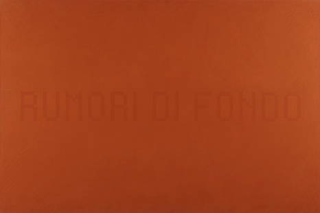 LUCA PANCRAZZI Rumori di fondo.: Rumori di fondo. 2002. Oil on canvas . Cm 150,00 x 100,00. Title at centre. At the back title, signature and year. Provenance: Pio Monti Gallery, Rome; Private Collection, Rome. Defects. Publication: