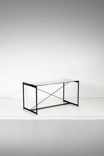 MARIO ASNAGO (1896-1981) & CLAUDIO VENDER (1904-1986) Table for Pallucco.: Table for Pallucco. 1992. Lacquered metal and glass.. Cm 140,00 x 75,00 x 71,00.