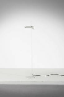 BRUNO GECCHELIN Bis A700 floor lamp for Arteluce.: Bis A700 floor lamp for Arteluce. Painted metal and chromed metal.. Cm 26,00 x 200,00. 1970s