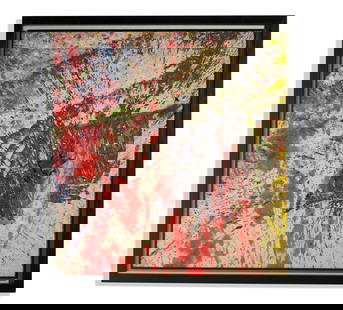 SHOZO SHIMAMOTO Bottle crash in venice 06.: SHIMAMOTO SHOZO (1928 - 2013) Bottle crash in venice 06. 2006. Acrylic and glass. Cm 149,00 x 155,00. Signature lower right. Artist's authenticity certificate on photo. Certificate of origin issued by