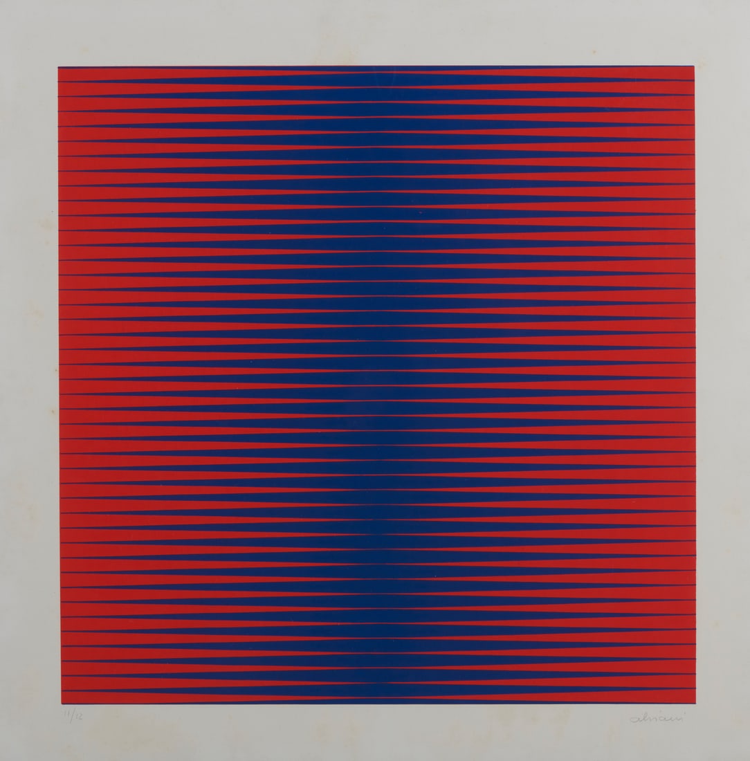 GETULIO ALVIANI Untitled.: ALVIANI GETULIO (n. 1939) Untitled. . Cm 50,00 x 50,00. 11/12. Edition and signature lower in pencil. Small defects. Frame present