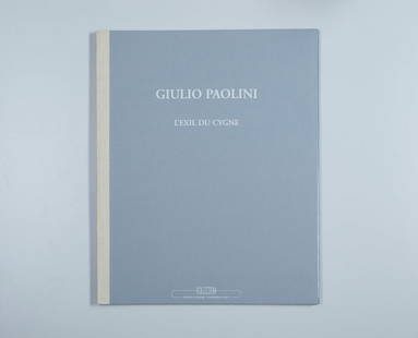 GIULIO PAOLINI L'exil du cigne.: PAOLINI GIULIO (n. 1940) L'exil du cigne. 1984. photo type. Cm 40,00 x 50,00. 189/500. Edition and signature in pencil on colophon. Total size: 50x80 cm. Text by Germano Celant. Total edition: 500 cop