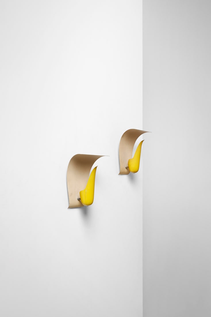 ANGELO LELII Pair of wall lamps for Arredoluce. (1 of 4)
