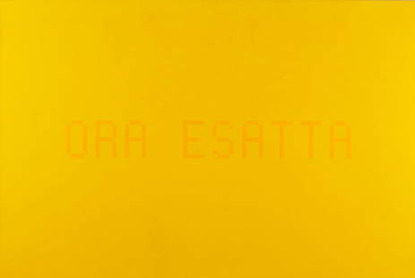 LUCA PANCRAZZI Ora esatta.: PANCRAZZI LUCA (n. 1961) Ora esatta. 2002. Olio su tela . Cm 150,00 x 100,00. Al retro titolo, firma e anno. Autentica dell'artista su fotografia. Provenienza: Collezione privata, Roma. Pubblicazione: