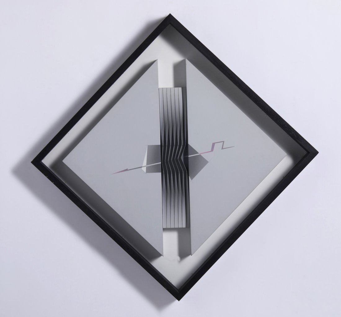 ALBERTO BIASI (n.1937). Per Giove.: ALBERTO BIASI (n.1937). Per Giove. Mix media on board. At the back signature. Artist's authenticity certificate on photo. 2007. 68x60x4.5 cm.