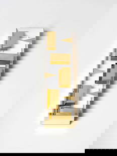 GIO PONTI Quadro di luce,Pollice illuminazione productiomn, limited edition 2013-2017.: PONTI GIO (1891 - 1979) Quadro di luce,Pollice illuminazione productiomn, limited edition 2013-2017. Polished brass.. Cm 20,00 x 80,00 x 12,50. Certificate of Authenticity by Pollice Illuminazione, ha