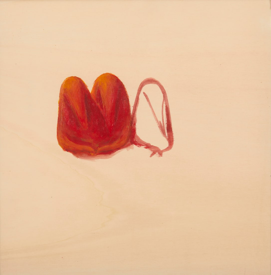 GINO DE DOMINICIS UNTITLED, s.d.: DE DOMINICIS GINO (1947 - 1998) UNTITLED, s.d. Oil on board. Cm 35,00 x 35,00. at the back: signatureThe work is accompanied by the artist's authentication on photography and a certificate from the Gi
