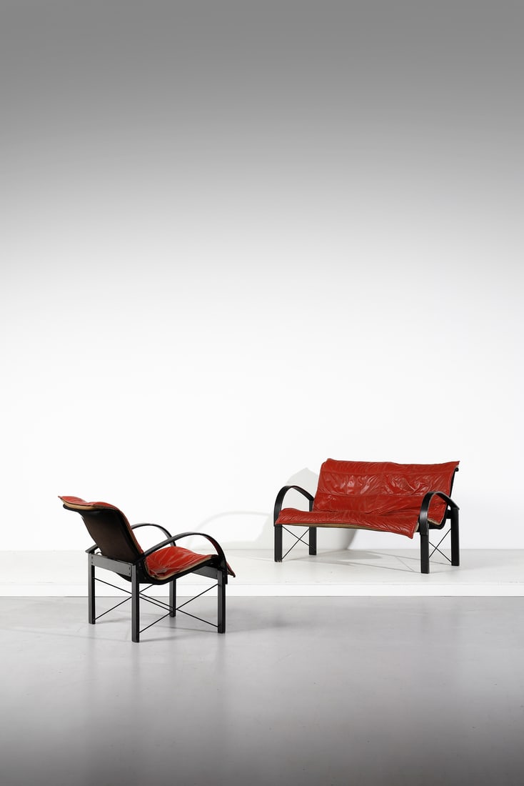 TORD BJORKLUND Polhem two-seater sofa and armchair for Ikea, Sweden. (1 of 5)