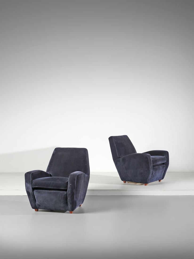 EDOARDO DETTI Pair of armchairs. (1 of 5)