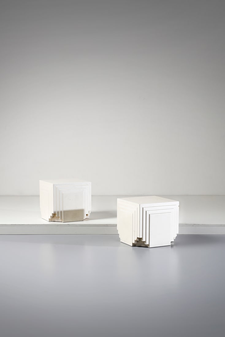 ETTORE SOTTSASS attributed. Pair of coffee tables. (1 of 3)