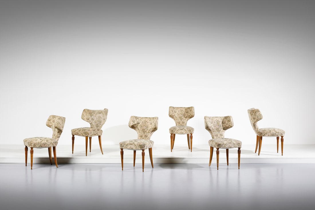 MARIO GOTTARDI attributed. Six chairs. (1 of 4)