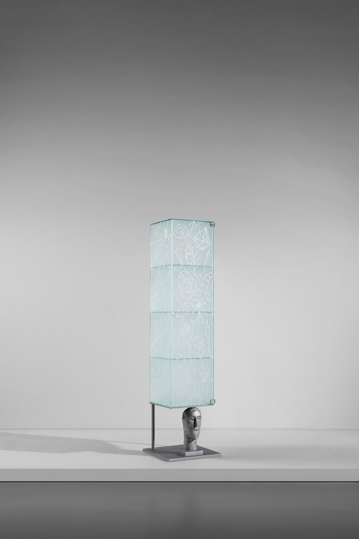 MIMMO PALADINO PhilosopherDisplay cabinet-bookcase for Cleto Munari, Italy. (1 of 6)