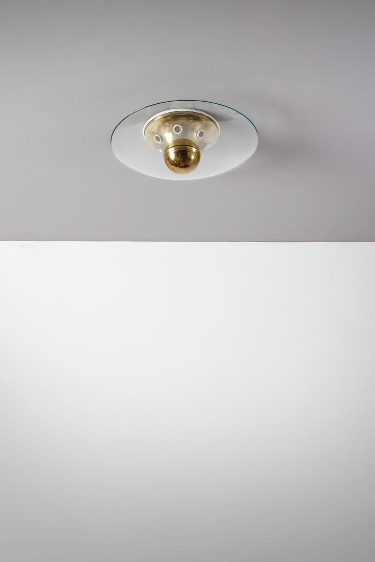 FONTANA ARTE attributed. Ceiling lamp. (1 of 3)