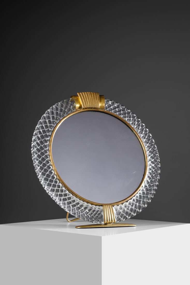 VENINI Table mirror, Murano. (1 of 4)