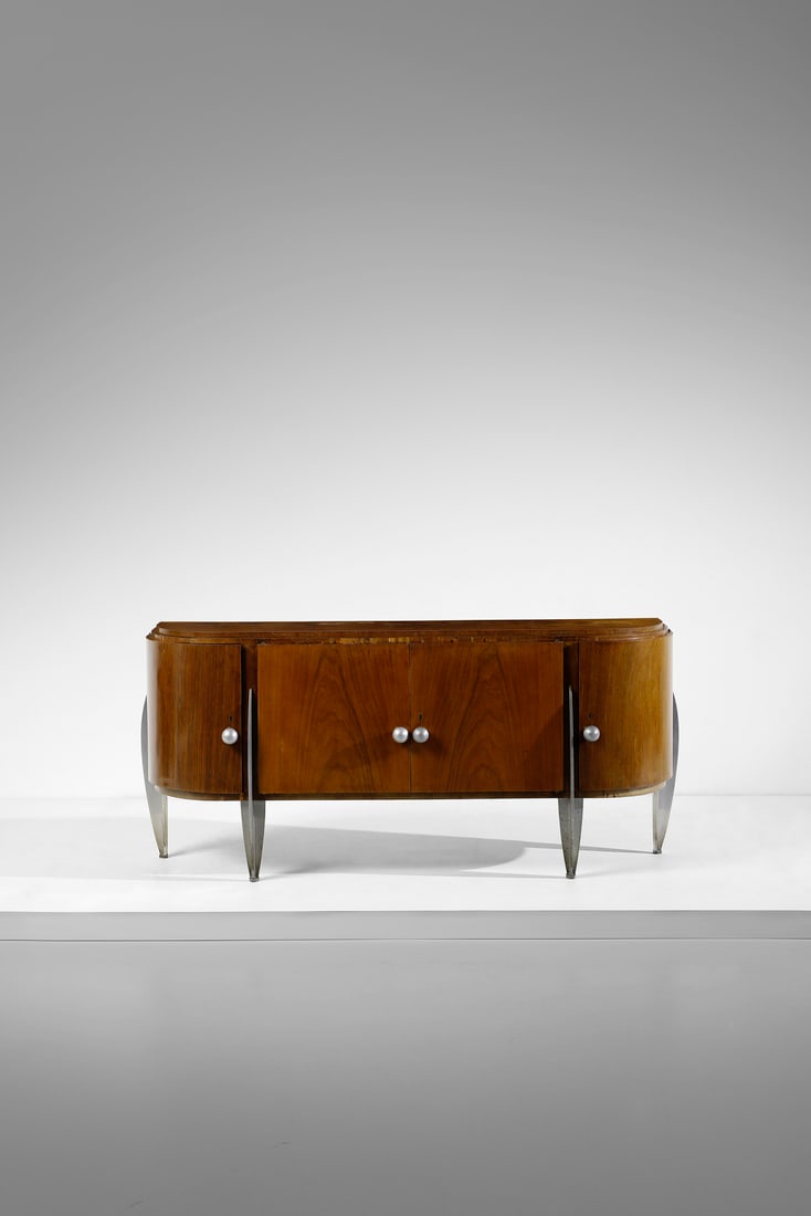 MICHEL DUFET Four-door demi-lune sideboard. (1 of 6)
