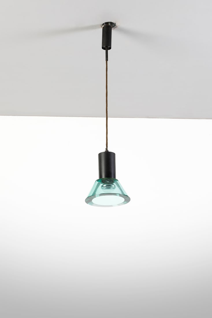 FLAVIO POLI Pair of ceiling lamps for Seguso, Murano. (1 of 4)