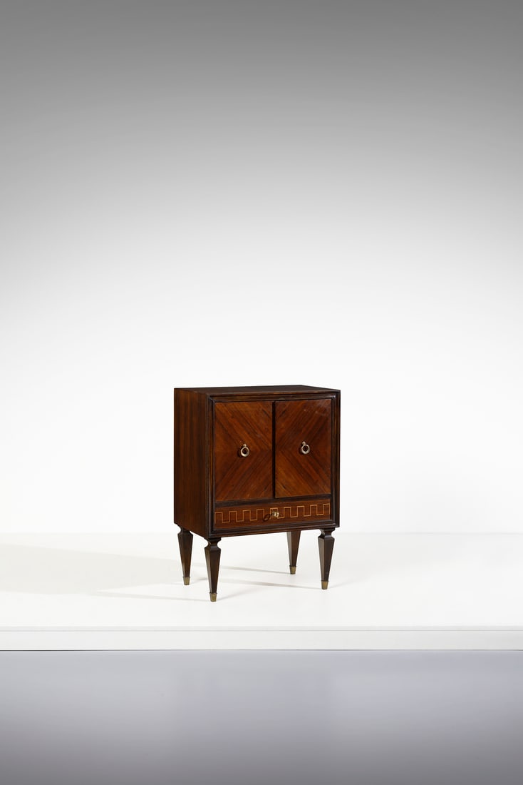 MANIFATTURA ITALIANA Small cupboard with two doors and a drawer. (1 of 4)