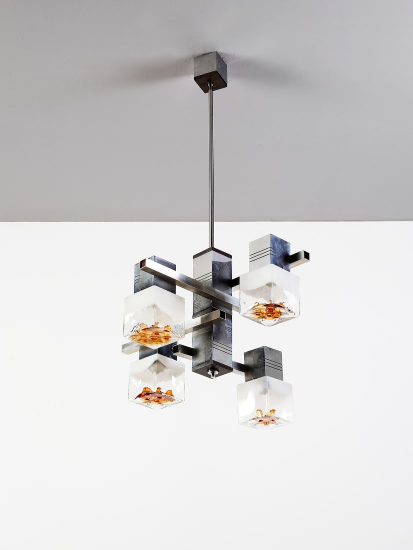 MANIFATTURA ITALIANA Four-lights ceiling lamp. (1 of 4)