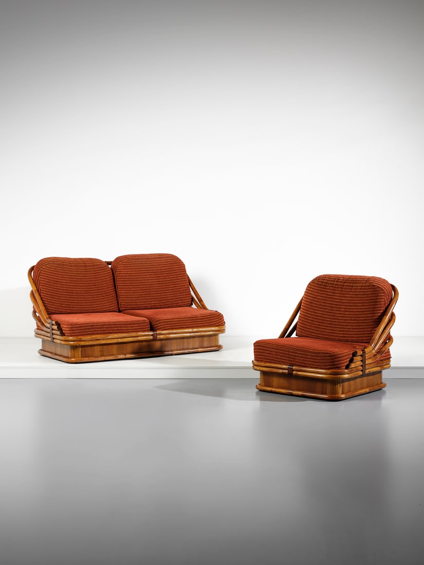 VIVAI DEL SUD Two-seater sofa and armchair, Italy. (1 of 7)