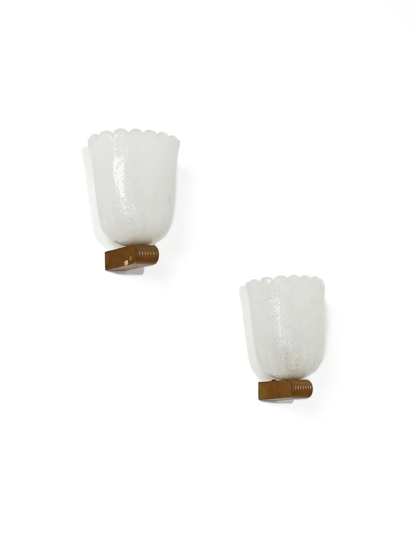ERCOLE BAROVIER Pair of wall lamps, Murano. (1 of 1)