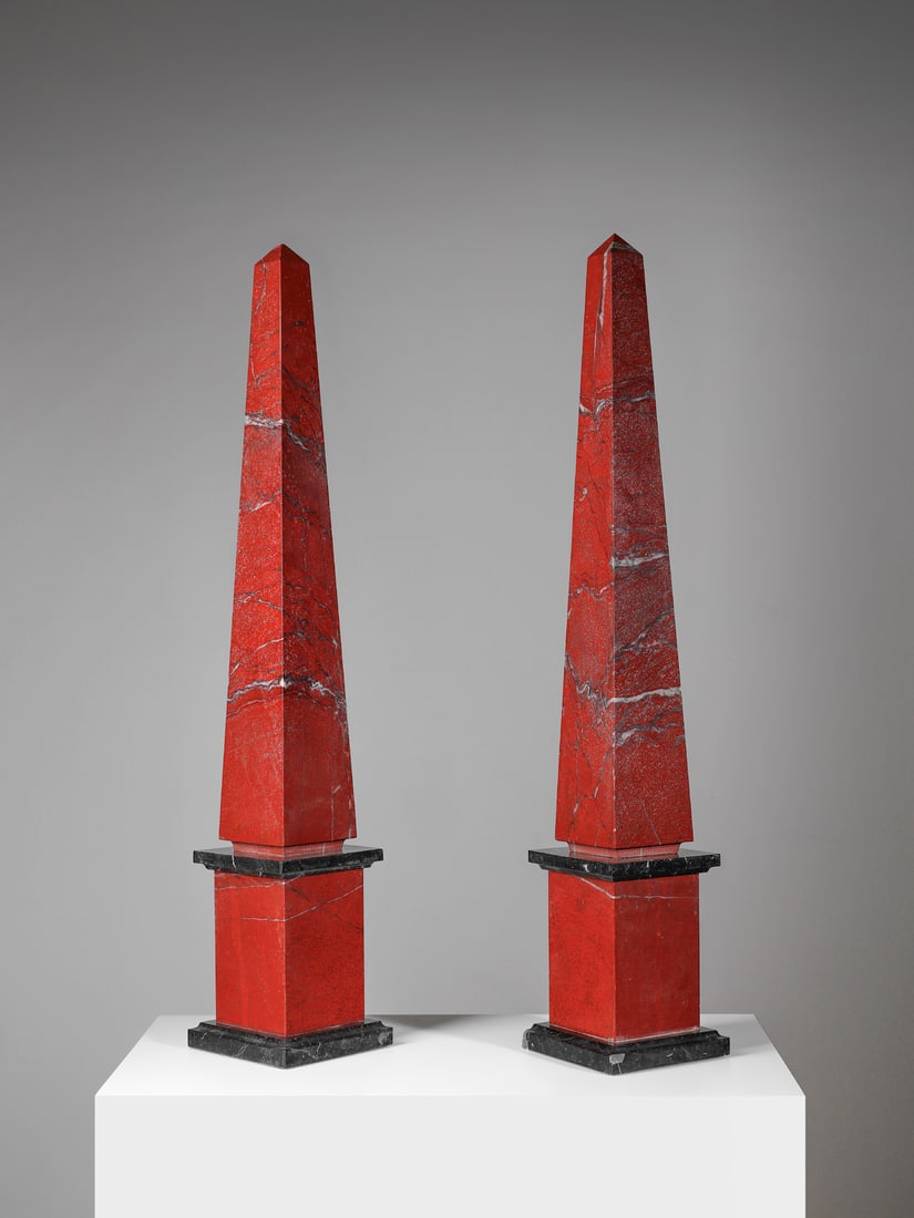 MANIFATTURA ITALIANA Pair of obelisks. (1 of 5)