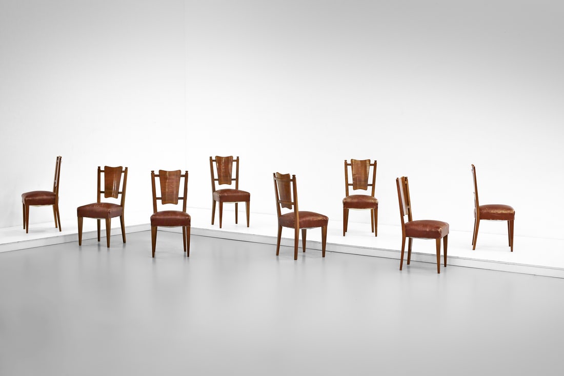 MANIFATTURA ITALIANA Eight chairs. (1 of 3)
