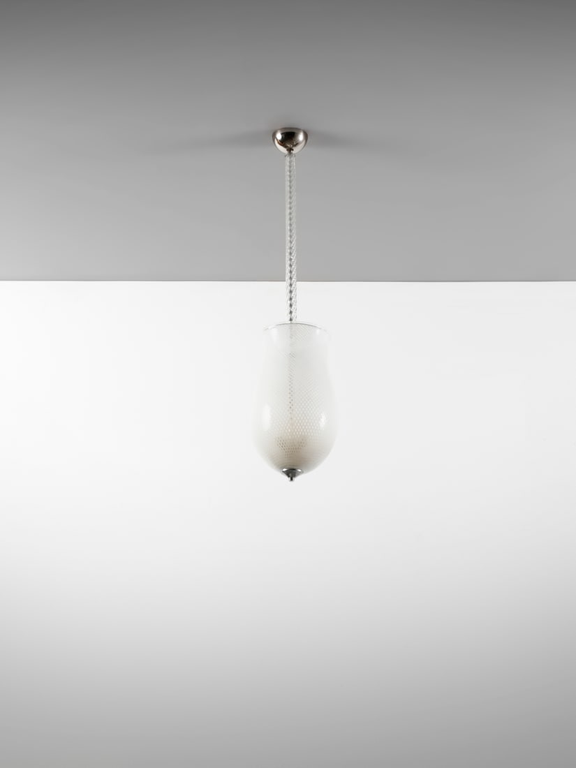 AURELIANO TOSO attributed. Pendant lamp, Murano. (1 of 2)