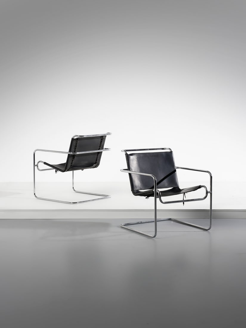 ELIOS Pair of chairs with armrest.