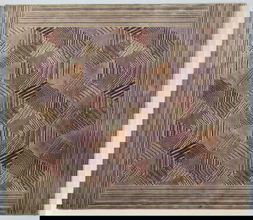 OTTAVIO MISSONI Museum Color PW carpet for T&J Vestor.: MISSONI OTTAVIO Museum Color PW carpet for T&J Vestor. Pure wool.. Cm 198,00 x 198,00. Manufacturer's label on the back.Made in 1000 specimens.The lot is accompanied by the Missoni Masters certificate