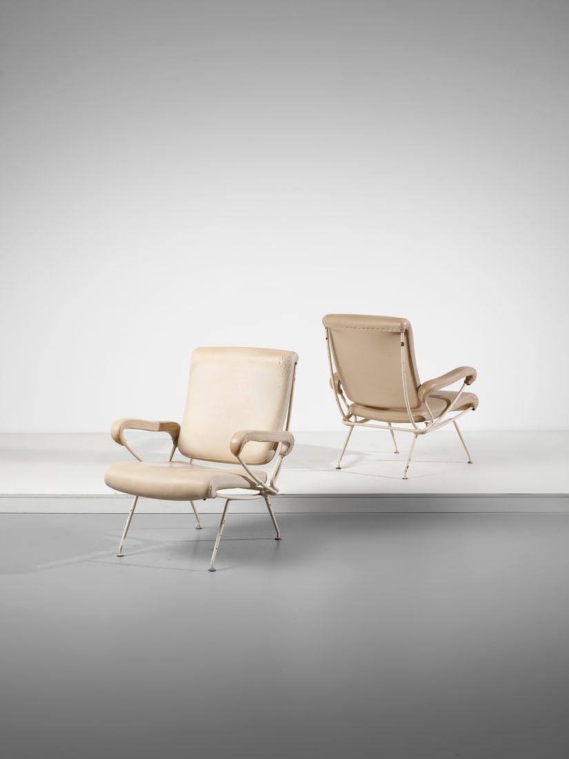 GASTONE RINALDI Coppia di poltrone mod. Du 24 a per Rima, Padova. (1 of 3)