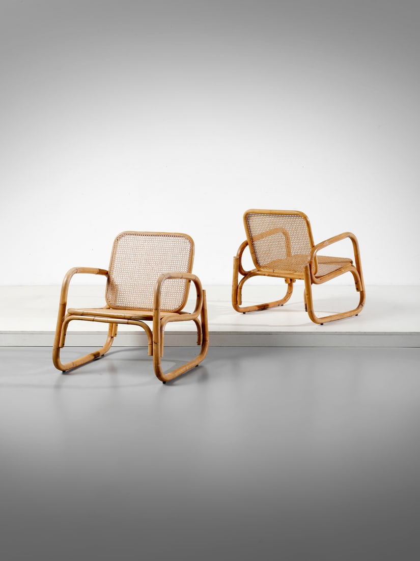 MANIFATTURA ITALIANA Pair of armchairs.