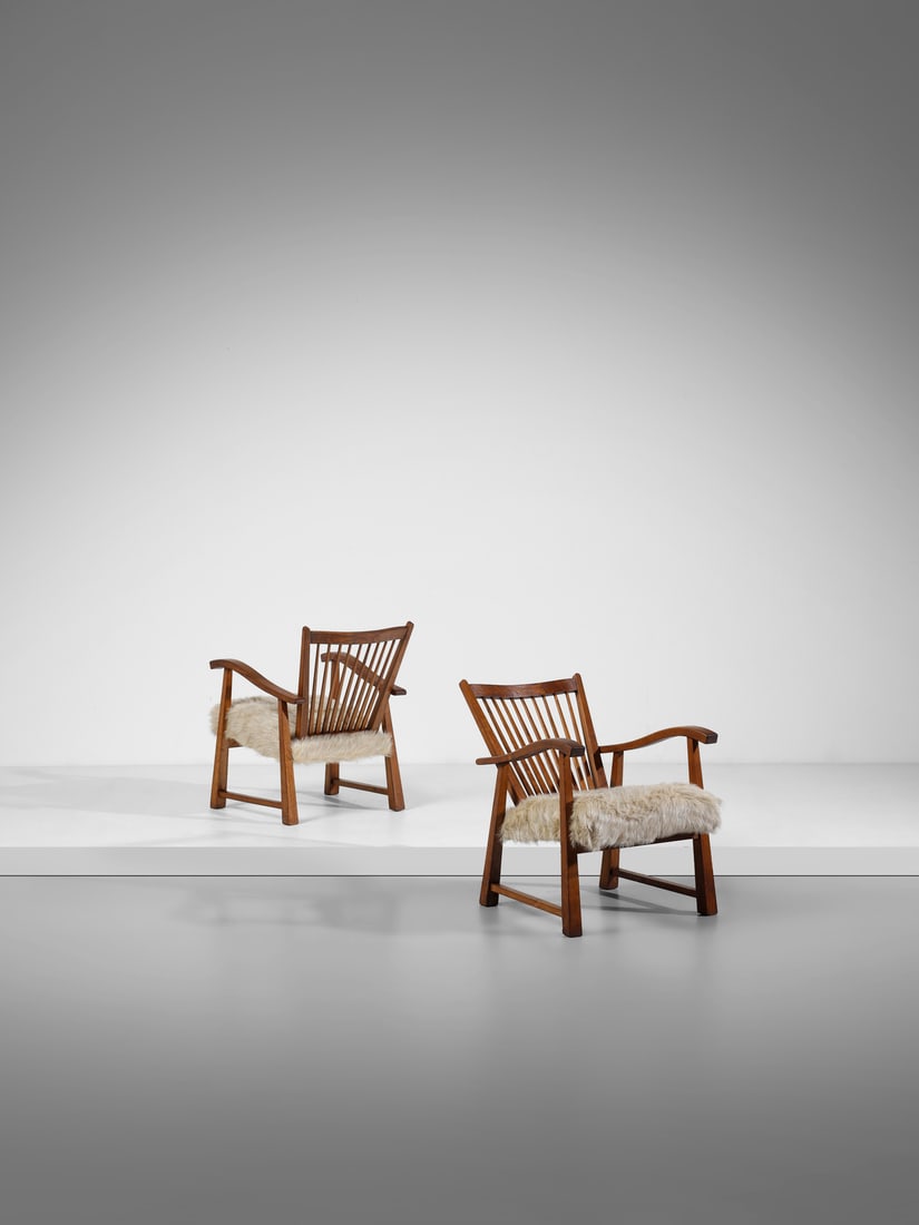 ALBERTO LEGNANI attributed. Pair of rustic armchairs. (1 of 3)