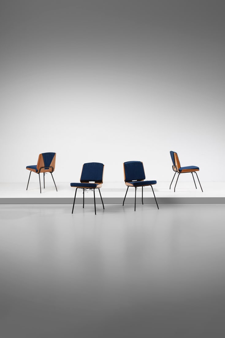 GIANCARLO DE CARLO Four Lucania chairs for Arflex, Milan. (1 of 3)