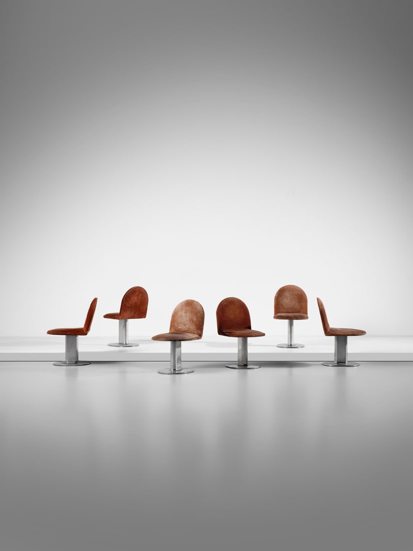 ETTORE SOTTSASS Six Harlow S. 44 chairs for Poltronova, Florence. (1 of 3)