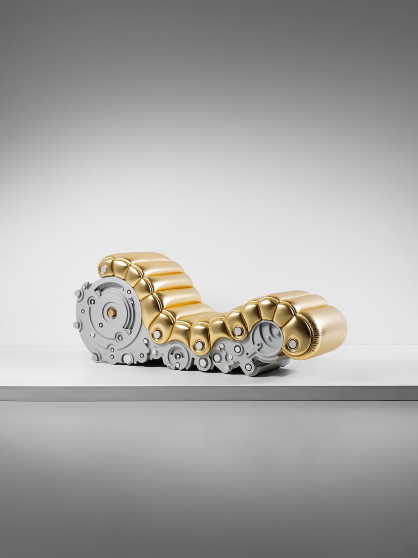 ROBERTO FALLANI CingolareDormeuse for Formitalia, Italy.: FALLANI ROBERTO (n. 1937) CingolareDormeuse for Formitalia, Italy. 1991. Lacquered wood, padded leather and golden and silver inlays.. Cm 214,00 x 87,00 x 66,00. Literature: F. D'Amico, M. Domenicucci