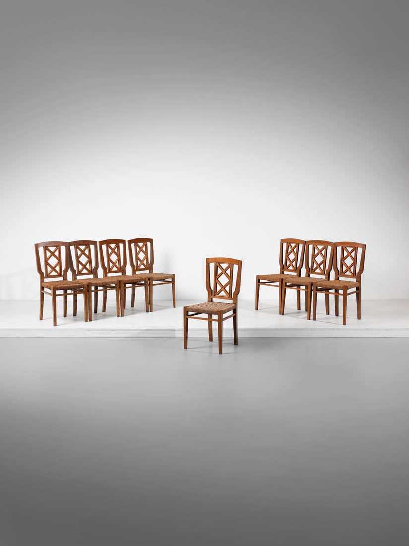 MANIFATTURA ITALIANA Eight chairs. (1 of 3)