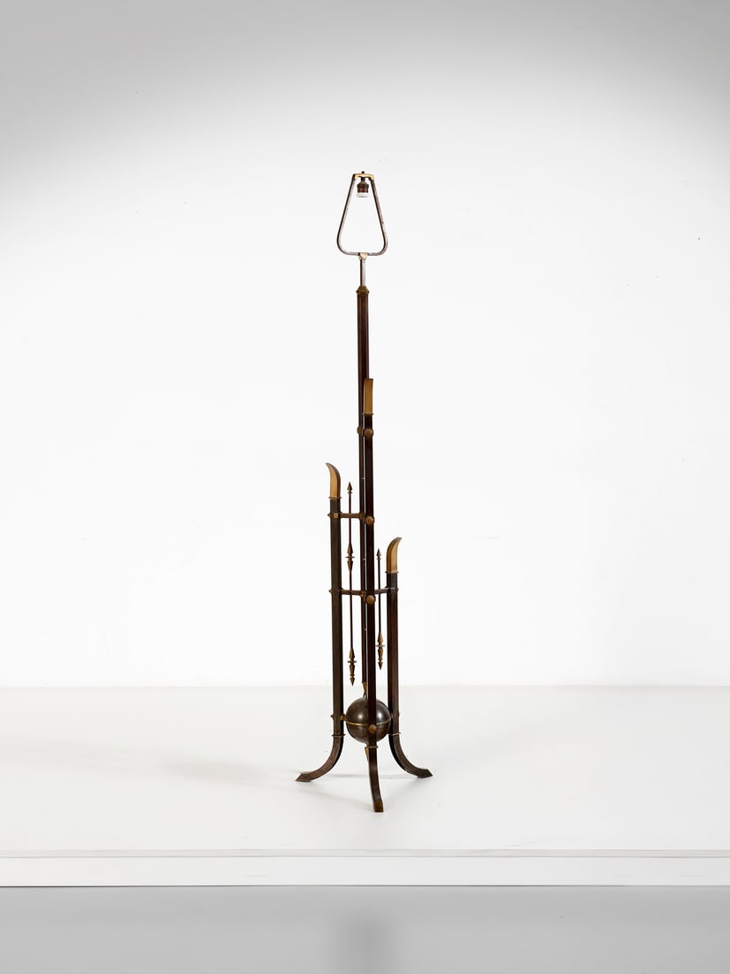 EMILIO LANCIA in the style of. Table lamp.: LANCIA EMILIO (1890 - 1973) in the style of. Table lamp. Iron and brass.. Cm 45,00 x 191,00 x 45,00. 1940s.