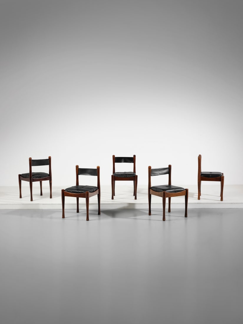 SILVIO COPPOLA Five 620 chairs for Bernini, Ceriano Laghetto. (1 of 4)