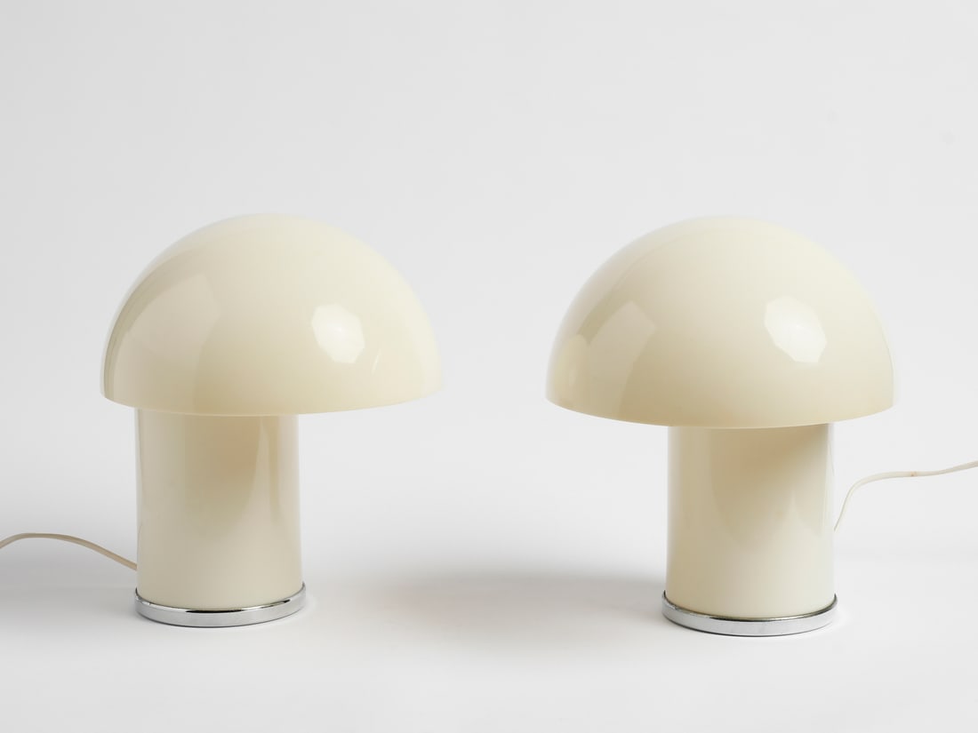 PANTON VERNER (1926-1998) & SIARD MARCELLO (1939) Pair of Leila table lamps for Longato Collection, (1 of 3)